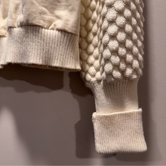 Anthropologie DOLAN Woman's Ivory Fringed Sweater in Cream Medium EUC - Picture 10 of 16